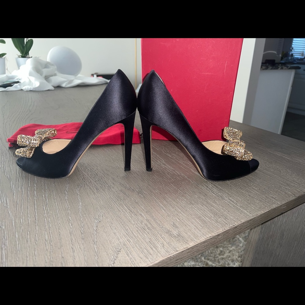 Valentino satin navy heels. Size 39 - Picture 8 of 10